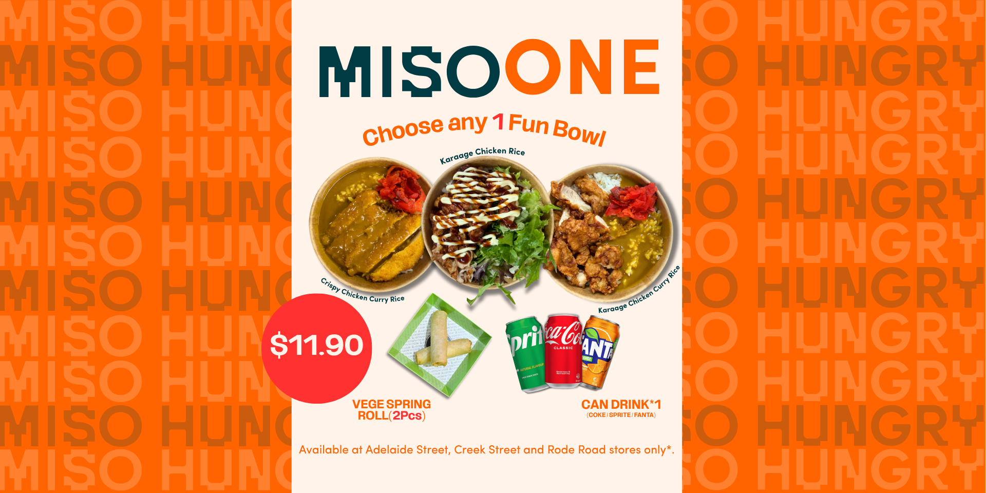MISO ONE - Choose any 1 Fun Bowl $11.90