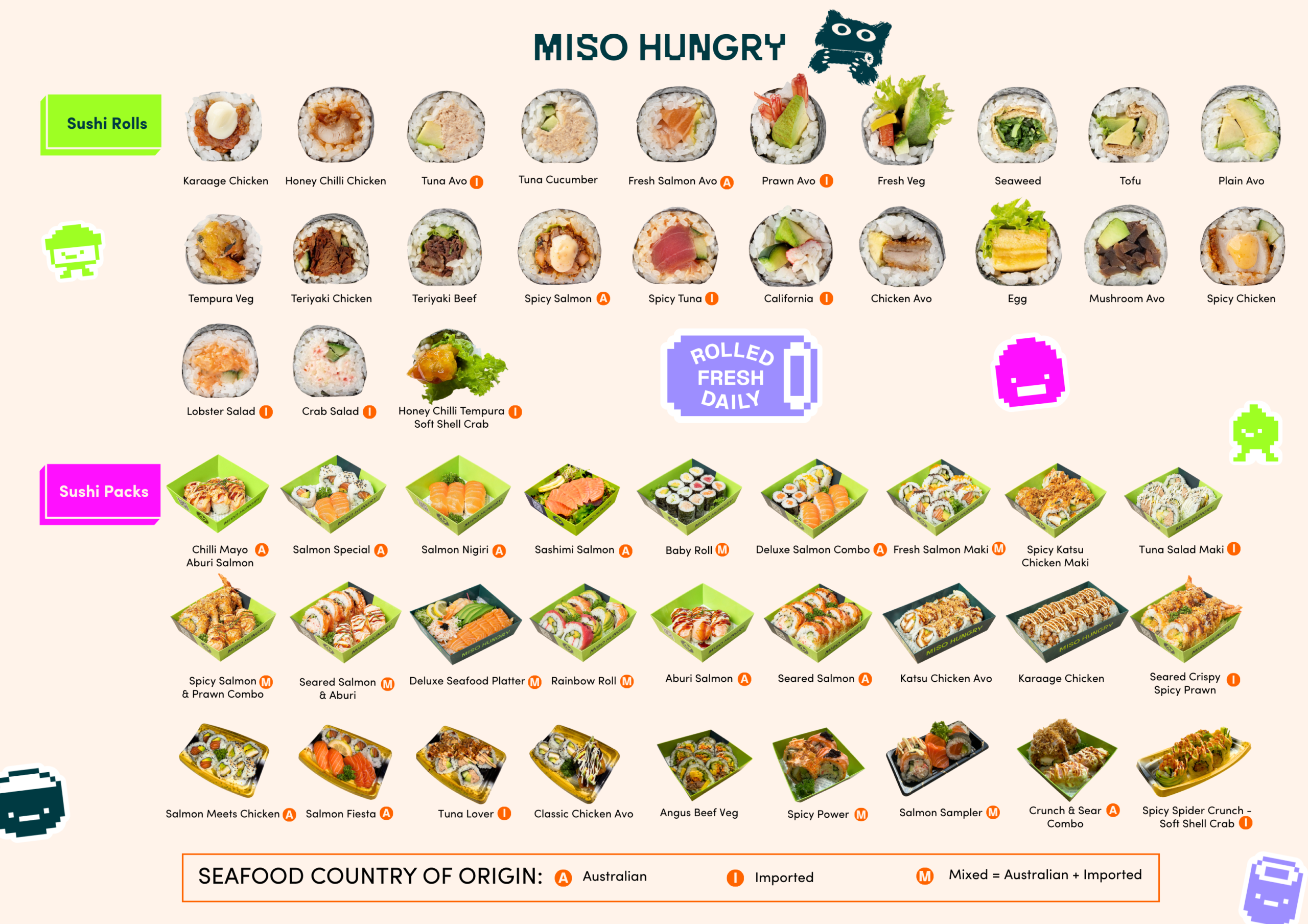 Sushi Rolls and Packs