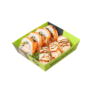 Seared Salmon and Aburi